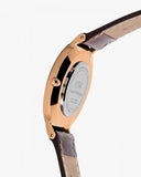 Daniel Wellington Classic Bristol White Dial Brown Leather Strap Watch For Women - DW00100039 Authentic Buy Shop Now