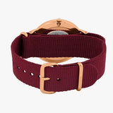 Daniel Wellington Classic Roselyn Black Dial Maroon Nylon Strap Watch For Women - DW00100269 Authentic Buy Shop Now