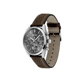 Hugo Boss Grand Prix Grey Dial Brown Leather Strap Watch for Men - 1513476 Authentic Buy Shop Now