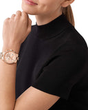 Michael Kors Ritz Chronograph Rose Gold Dial Rose Gold Steel Strap Watch For Women - MK7223 Authentic Buy Shop Now