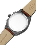 Fossil Everett Chronograph Grey Dial Brown Leather Strap Watch for Men - FS5799 Authentic Buy Shop Now