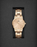 Daniel Wellington Iconic Link Unitone Rose Gold Dial Rose Gold Steel Strap Watch For Women - DW00100401 Authentic Buy Shop Now