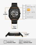 Fossil Inscription Automatic Skeleton Black Dial Black Steel Strap Watch for Men - BQ2574 Authentic Buy Shop Now
