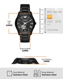 Emporio Armani Ceramica Quartz Black Dial Black Steel Strap Watch For Women - AR1402 Authentic Buy Shop Now