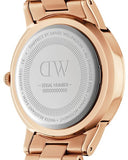 Daniel Wellington Iconic Link Grey Dial Rose Gold Steel Strap Watch For Women - DW00100336 Authentic Buy Shop Now