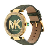 Michael Kors Parker Green Dial Green Leather Strap Watch For Women - MK4724 Authentic Buy Shop Now