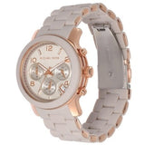 Michael Kors Runway Chronograph Grey Dial Grey Silicone Strap Watch For Women - MK7386 Authentic Buy Shop Now