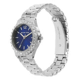 Michael Kors Lennox Three-Hand Blue Dial Silver Steel Strap Watch For Women - MK7397 Authentic Buy Shop Now
