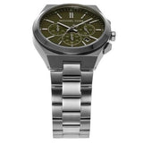 Michael Kors Lennox Chronograph Black Dial Grey Steel Strap Watch For Men - MK9118 Authentic Buy Shop Now