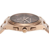 Michael Kors Lennox Chronograph Black Dial Rose Gold Steel Strap Watch For Men - MK9119 Authentic Buy Shop Now