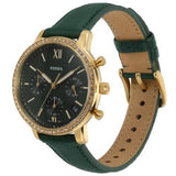 Fossil Neutra Chronograph Green Dial Green Leather Strap Watch for Women - ES5239 Authentic Buy Shop Now