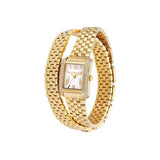 Michael Kors Emery Pave Double Wrap White Dial Gold Steel Strap Watch for Women - MK4833 Authentic Buy Shop Now
