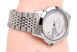 Gucci G Timeless Diamonds Silver Dial Silver Steel Strap Watch For Men - YA126404 Authentic Buy Shop Now