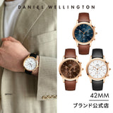 Daniel Wellington Iconic Chronograph St Mawes Brown Dial Brown Leather Strap Watch For Men - DW00100640 Authentic Buy Shop Now