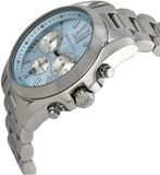 Michael Kors Bradshaw Chronograph Blue Dial Silver Steel Strap Watch For Women - MK6098 Authentic Buy Shop Now