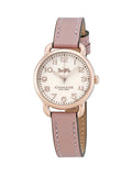 Coach Delancey Cream Dial Blush Pink Leather Strap Watch for Women - 14502750 Authentic Buy Shop Now