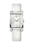 Calvin Klein Window White Dial White Leather Strap Watch for Women - K2M23120 Authentic Buy Shop Now