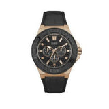 Guess Force Analog Black Dial Black Leather Strap Watch For Men - W0674G6 Authentic Buy Shop Now