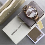 Michael Kors Hartman Analog White Dial Rose Gold Steel Strap Watch For Women - MK3673 Authentic Buy Shop Now