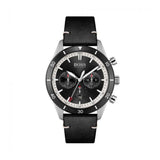 Hugo Boss Chronograph Black Dial Black Leather Strap Watch for Men - 1513864 Authentic Buy Shop Now