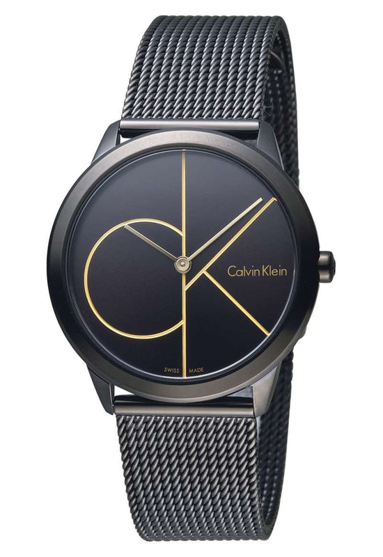 Calvin Klein Minimal Black Dial Black Mesh Bracelet Watch for Women - K3M224X1 Authentic Buy Shop Now