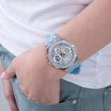 Guess Heiress Diamonds Blue Dial Blue Rubber Strap Watch for Women - GW0407L1 Authentic Buy Shop Now