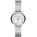 Emporio Armani Mother of Pearl Dial Silver Steel Strap Watch For Women - AR11112 Authentic Buy Shop Now