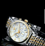 Emporio Armani Classic White Dial Two Tone Steel Strap Watch for Men - AR11603 Authentic Buy Shop Now
