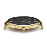 Daniel Wellington Petite Evergold Black Dial Gold Mesh Strap Watch For Women - DW00100345 Authentic Buy Shop Now