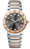 Bvlgari Lady Quartz Diamonds Grey Dial Two Tone Steel Strap Watch for Women - BVLGARI103067 Authentic Buy Shop Now