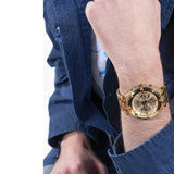 Guess Continental Gold Dial Gold Steel Strap Watch For Men - GW0260G4 Authentic Buy Shop Now