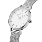 Daniel Wellington Petite Sterling White Dial Silver Mesh Bracelet Watch For Women - DW00100220 Authentic Buy Shop Now