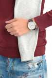 Tommy Hilfiger Brad Chronograph White Dial Brown Leather Strap Watch For Men - 1710389 Authentic Buy Shop Now