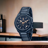 Maserati Stile Chronograph Blue Dial Blue Steel Strap Watch For Men - R8873642008 Authentic Buy Shop Now