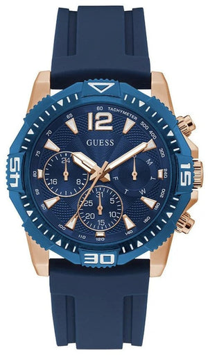 Guess Commander Blue Dial Blue Rubber Strap Watch for Men - GW0211G4 Authentic Buy Shop Now