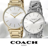 Coach Perry White Dial Gold Steel Strap Watch for Women - 14503345 Authentic Buy Shop Now