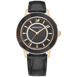 Swarovski Octea Lux Black Dial Black Leather Strap Watch for Women - 5414410 Authentic Buy Shop Now