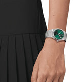 Tissot PRX Quartz Green Dial Steel Silver Steel Strap Watch for Men - T137.410.11.081.00 Authentic Buy Shop Now