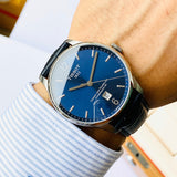 Tissot Chemin Des Tourelles Powermatic 80 Blue Dial Blue Leather Strap Watch for Men - T099.407.16.047.00 Authentic Buy Shop Now