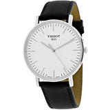Tissot T Classic Everytime Large White Dial Black Leather Strap Watch For Men - T109.610.16.031.00 Authentic Buy Shop Now