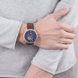 Fossil Townsman Automatic Blue Dial Brown Leather Strap Watch for Men - ME3110 Authentic Buy Shop Now