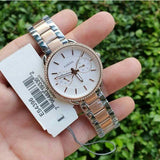Fossil Tailor White Dial Two Tone Steel Strap Watch for Women - ES4396 Authentic Buy Shop Now