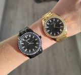 Guess Sparkler Diamonds Black Dial Black Steel Strap Watch for Women - GW0111L4 Authentic Buy Shop Now