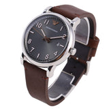 Emporio Armani Luigi Quartz Grey Dial Brown Leather Strap Watch For Men - AR11175 Authentic Buy Shop Now