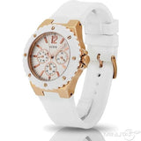 Guess Overdrive Analog White Dial White Rubber Strap Watch for Women - W10614L2 Authentic Buy Shop Now
