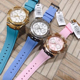 Guess Limelight Crystals White Dial Blue Rubber Strap Watch for Women - W1053L5 Authentic Buy Shop Now