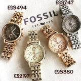 Fossil Boyfriend Chronograph Brown Dial Rose Gold Steel Strap Watch for Women - ES3494 Authentic Buy Shop Now