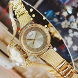 Guess Willow Two Tine Dial Gold Mesh Bracelet Watch For Women - W0836L3 Authentic Buy Shop Now