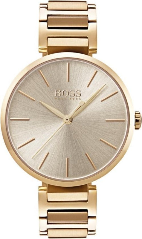 Hugo Boss Allusion Gold Dial Gold Steel Strap Watch for Women - 1502415 Authentic Buy Shop Now