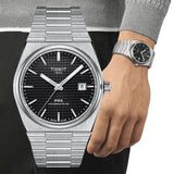 Tissot PRX Powermatic 80 Black Dial Silver Steel Strap Watch for Men - T137.407.11.051.00 Authentic Buy Shop Now